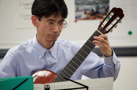 Prof. Ikeda Played guitar