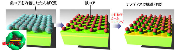 バイオテンプレートと中性粒子ビームを用いた量子ドット作製技術