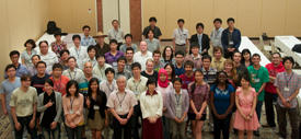 ASSM2012に参加した学生、指導教員、スタッフ。