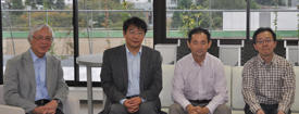Left to right: Masaru Tsukada, Mingwei Chen, Taro Hitosugi and Katsumi Tanigaki